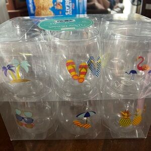 12 pc luau themed cup set🌴